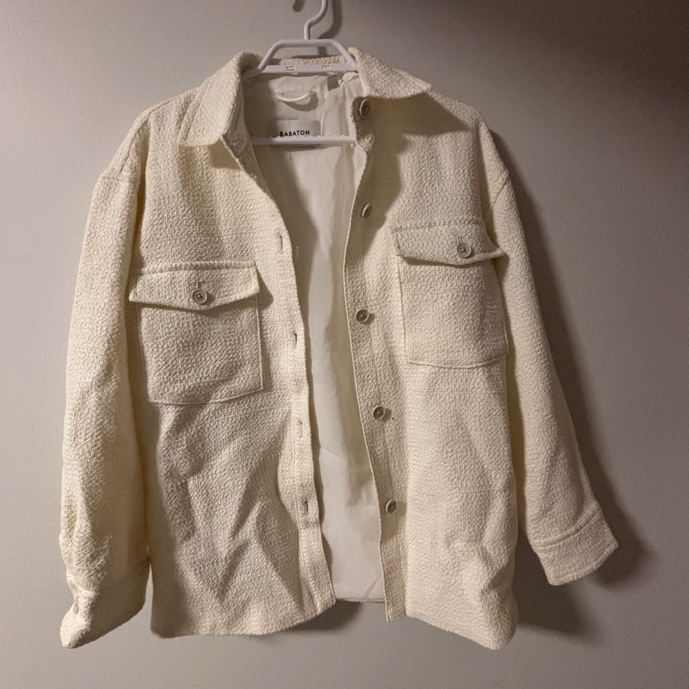 Babaton Ivory Tweed Shacket